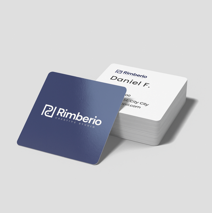 Semi Gloss Square Business Cards